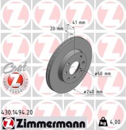 Ön Fren Aynası Corsa C 1.0-1.2 16v 01 11 Abs Li 240x20x4dlxhavalı - 95526649-569021-9195985-9127966