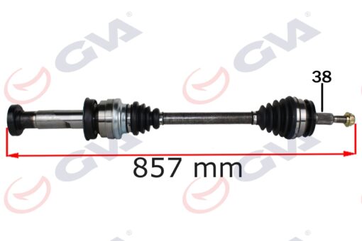 Komple Aks Sağ Düz Vites Transporter T6 2.0 Tdı 860mm Caab-caac-caae - 7E0407272AB-7E0407272AP-7E0407452CX