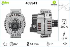 Alternator 14v 200a Mercedes W205 C218 W212 C207 C253 W447 B906 - A0009062822