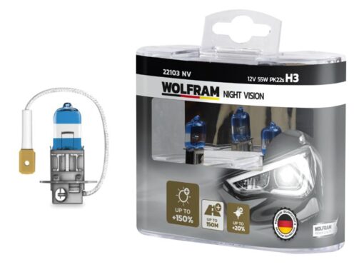 Ampul 12v H3 55 Pk22s Nıght Vısıon 150 Fazla 20 Beyaz Işık