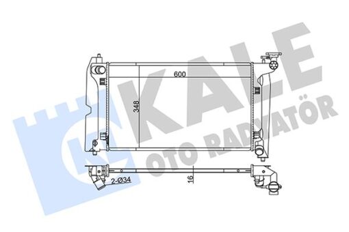 Radyatör Avensıs-corolla 1.4-1.6 Vvti Al/pl/brz 600x348x16 - 164000D210-164000D200