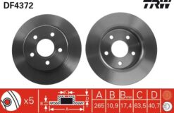 Arka Fren Dısk Aynası Focus Iı 04 C Max 07 1.6tı 16v 1.6tdcı 1.8 Mazda Iıı 03 Olcu 265 11 5 Bıjon - 9M512A315BA-9M512A315BB-3M512A315AB