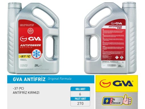 Antifriz 3 Lt -37 C Kırmızı Long Life Koli 6 Ad Organık