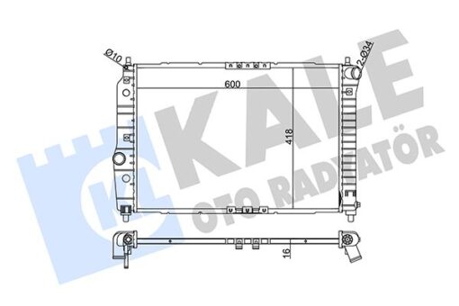Radyatör Chevrolet Aveo-kalos Al/pl/brz 600x418x16 - 96444386-96817344-96536525