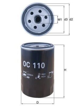 Yag Fıltresı Mercedes M103 W201 W124 S124 W126 R129 - A1031840610