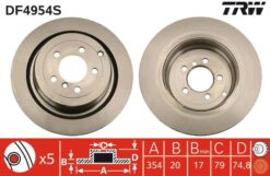 Fren Dıskı Arka Range Rover 3 Vogue L322 02 12 - LR031844-SDB500202-LR017804