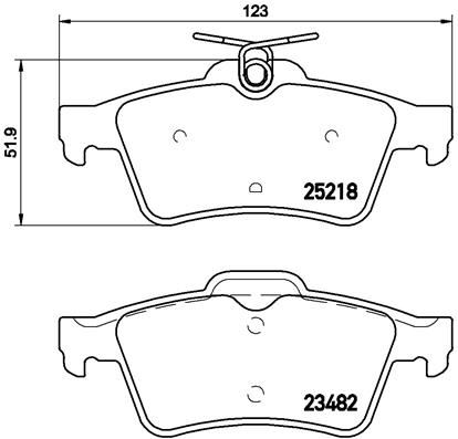 Arka Fren Balatası Peugeot P508 10 18 - 1647875980-4254.A8-4254.39