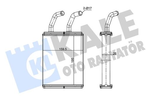 Kalorifer Radyatörü Kıa Pregıo 2.7l J2 98- Besta 2.5l D4bh 02- Klimalı Araçlar İçin - Aleminyum - 0K72B61A10-0K72B61A10A