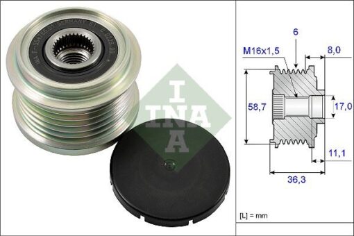Alternatör Kasnağı Rulmanlı Ducato-boxer-jumper-transit Tourneo 2.2hdi-2.2tdci Alt 0121615002 - CC1T10300BD-77364082-BK2T10300DB