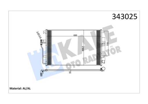Klıma Radyatoru Mercedes Sprınter B906 B907 B910 . Vw Crafter 30-35-50 - A9065000454-2E0820413
