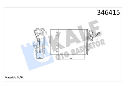 Kalorifer Radyatörü Logan 05 Duster 10 Sandero 10 170x158 - 6001547484