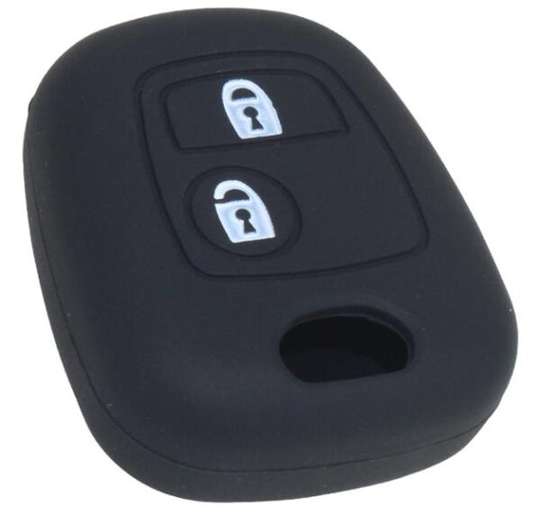Kontak Anahtar Kumanda Koruyucu Kılıf Silikon 2 Tuş Siyah Peugeot 206-307-c2-c3-c4 - HMA101-S