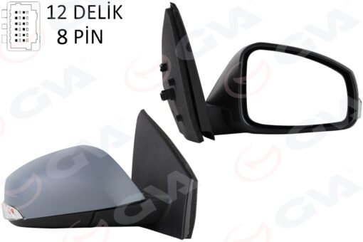 Elektrikli Isıtmalı Sinyalli Katlanır Sensörlü Astarlı Asferik Sol L Megane Fluence 08- - 51403755424-963020181R-963029473R