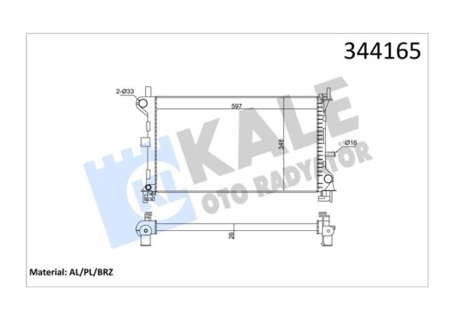 Motor Su Radyatoru Focus I 1.6 16v / 2.0 16v 98 04 Otomatık Sanzm. 600 348 26 - ME98AB8005DF-98AB8005KF-1671967