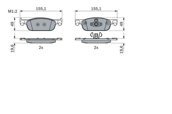 Ön Fren Balatası Renault Clıo Iv 12 Symbol Iıı 13 Dacıa Sandero Iı 13 Logan Mcv Iı 14 Logan Iı 13 0.9tce 1.0sce 1.2 1.2tce 1.5dci 1.6 - 410605536R-410604682R