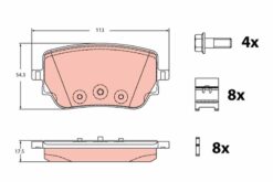 Fren Balatası Arka Mercedes W177 V177 W247 C118 X118 H247 X247 - A0004201706-A0004205803