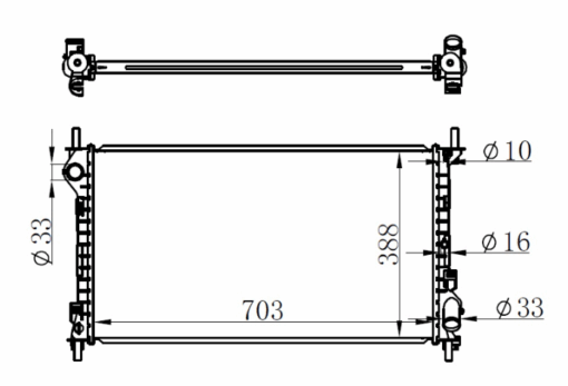 Motor Su Radyatoru Connect 1.8tdcı 75ps 90ps 110ps 02 Klımalı 2 Sıra Al Pl - 4T168005GA-8T168005BB-1365996