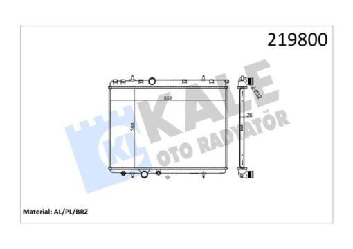 Radyatör P206-p307-xsara 2.0i 16v 1 Sıra Alb Sistem Tahlıye Musluklu - 1330.53-1330.H6-1331.CZ