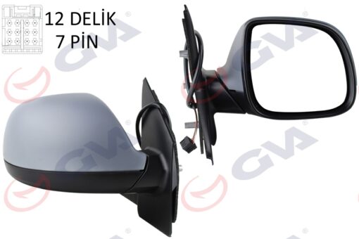 Dış Dikiz Aynası Sağ Transporter T6 Caravelle 10 Elektrikli Isıtmalı Katlanır Astarlı Konveks 7 Fiş Vm-6196ebpr - 7E1857508DA-7E1857528G-7E1857508BN