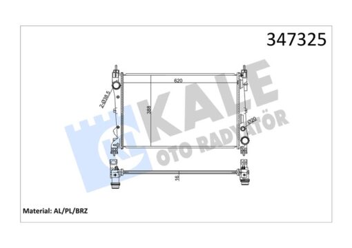 Radyatör Doblo 1.4-1.3 Dmtj 10 Combo 1.3 Cdti 12 Mekanik Ac /- 620x400x16 - 51812209-51938013-1300328-95510450