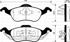 Ön Fren Balata Ford Focus 1.4l 1.6l 1.8l 2.0l 98-04 - TAMT2K021FCS-1075558-98AB2K021AG