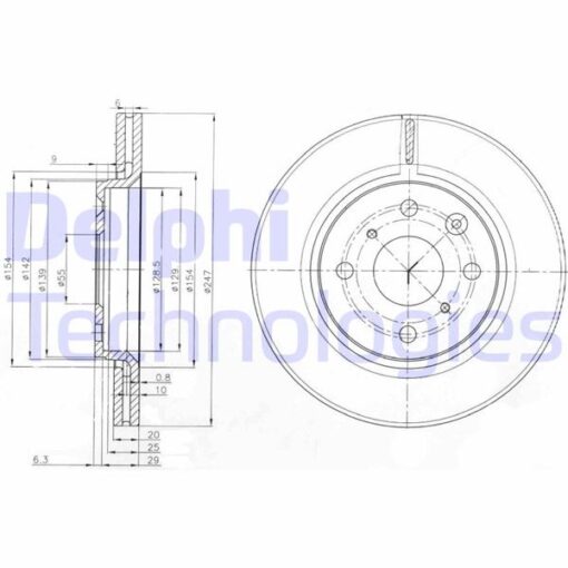 Ön Fren Aynası P107 1.0-1.4hdı 06/05 C1 1.0 1.4hdi 05 Toyota Aygo 1.0 1.4hdi 05 247x20x4dlxhavalı - 1613819880-4246.J0-435120H010