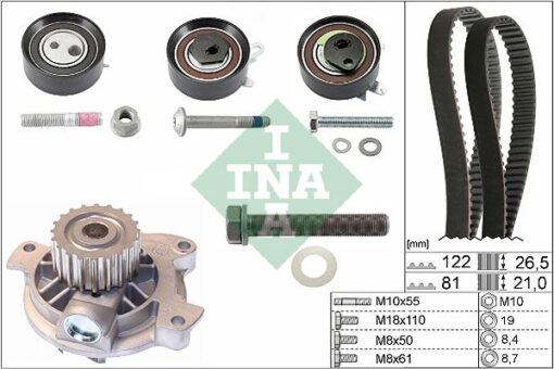 Devirdaimli Triger Seti 122x265 T4 2.5tdı 96-03 -lt35 2.5tdı 96-06 -volvo V70 2.5ydı Ajt-ayy - 074198119B-074198119G-074198119P