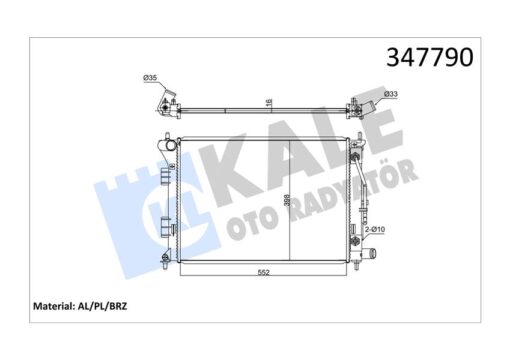 Radyatör Al/pl/brz I30 1.4ı-1.6ı-1.6gdı 12 Elantra 10 Kıa Cerato-cerato Koup-soul At - 253103X100-253103X101