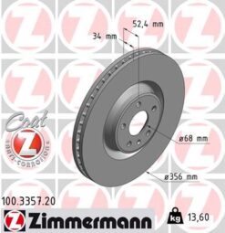 Ön Fren Aynası Audı A6-a7-a8 10 Havalı 356mm/5d 986479748-df6216 - 4G0615301A-4G0615301K-4H0615301K