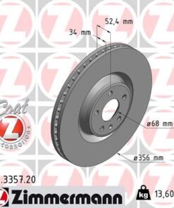 Ön Fren Aynası Audı A6-a7-a8 10 Havalı 356mm/5d 986479748-df6216 - 4G0615301A-4G0615301K-4H0615301K