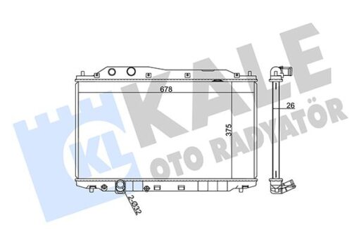 Radyatör Cıvıc Vııı Al/pl/brz 375x678x26 - 19010RNAJ51-19010RNAA01