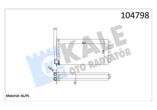 Kalorifer Radyatöru Escort Klimasız 265x138x40 2 Sıra Al Pl Sistem - 96AT18476AA
