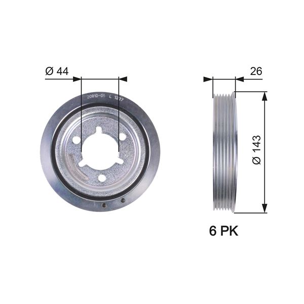 Krank Kasnağı Peugeot P206-p207-p301-p307-partner-bıpper Cıtroen Berlıngo-nemo-c2-c3-c4-xsara 1.4 1.6 I 16v 08 - 0515.R8-0515.P1-0515.N0-0515.S1