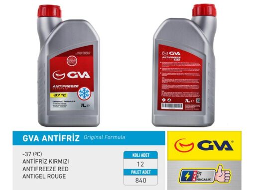 Antifriz 1 Lt -37 C Kırmızı Long Life Koli 12 Ad Organık