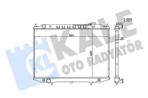 Radyatör Nıssan Pıck Up D22 Al/pl/brz 450x691x26 - 21410VK505