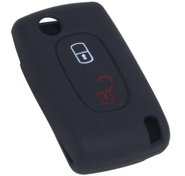 Kontak Anahtar Kumanda Koruyucu Kılıf Silikon Siyah Peugeot 207-p307-p308-partner-cıtroen C2-c3-c4 - HMA100-S