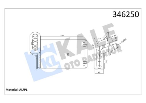 Kalorifer Radyatörü A3-caddy-golf-jetta-polo-ıbıza-cordoba-octavıa-1.4-1.6-1.8-1.9tdı-2.0 234x156 - 191819031E-1H1819031B-191819031