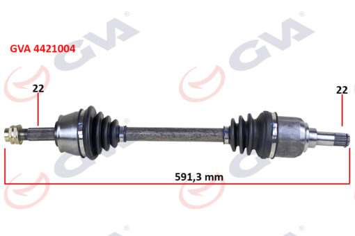 Komple Aks Sol Palıo 1.2-1.4-1.6 16v Aks Lale Li 591mm - 46307898