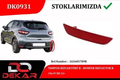 Tampon Reflektörü R Clio Iv Hb 12 - 265605789R