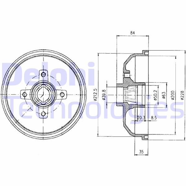Arka Fren Kampanası Corsa A 83-92 -corsa B-tıgra A 93-02 Abs Li - 90509107-418025-90425919-90425920