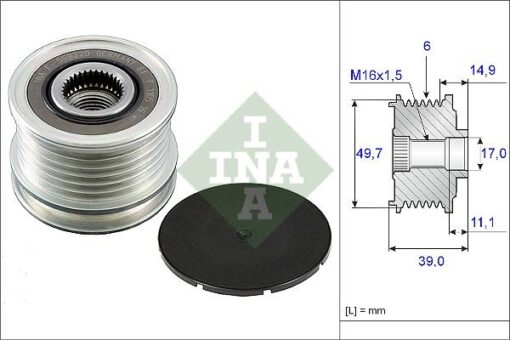 Alternator Kasnagı Mercedes W203 W210 W220 W639 B901 B906 - A6111550715