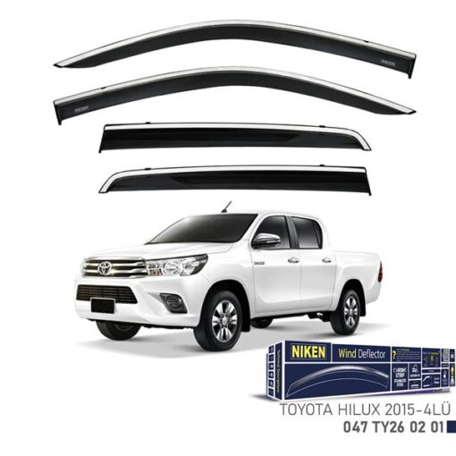 Kromlu Cam Rüzgarlığı Toyota Hılux 2015- 4lü