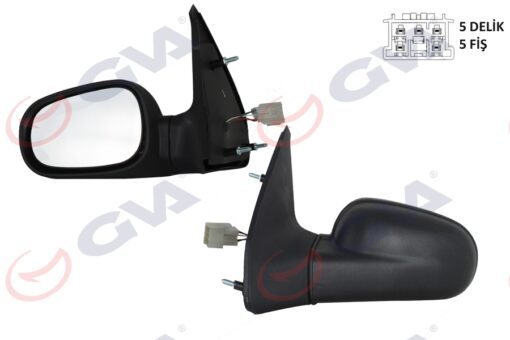 Dış Dikiz Aynası Sol Clıo 94-98 Elektrikli Isıtmalı Düz Cam 5 Fiş Vm-126ehl - 7701367440