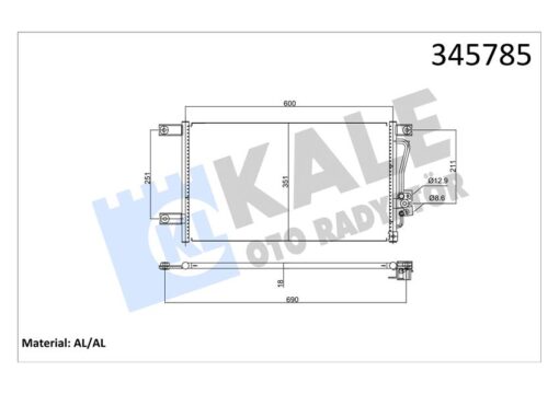 Kondenser Al/al L 200-pajero Sport - 7812A035-MR360415-MR398788