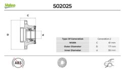 Arka Teker Poryası Rulmanlı Tempra-doblo-palıo-albea-marea Abs Siz 4 Bijon 30x117x61.7 - 71714477-71737612-51754192-07787124