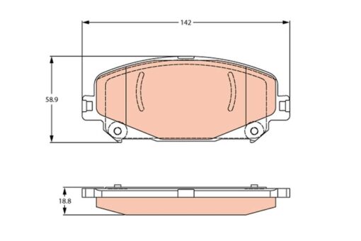 On Fren Balatası Grand Scenıc Iv 15 Megane Iv 15 Talısman 15 Captur Iı E-tech 20 19x142x159 - 410606808R-7711946208