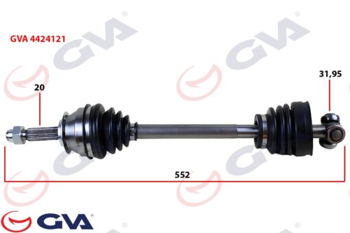Komple Aks Sol Uno 70 1.4i 94-00 552mm - 7637734