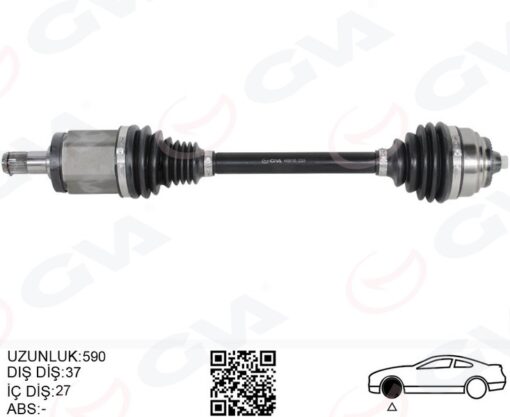 Komple Aks Ön Sol Bmw X3 F25 X4 F26 590mm - 31607619657-31608675013