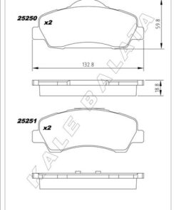 Ön Fren Balatası Peugeot P301 12 P308 13 Cıtroen C-elysee 12 C4 14 266mm - 1608691380-1610699280