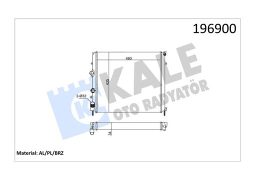 Motor Su Radyatörü Renault Kangoo 97 1.9d Klimasız Mek 479x442x34 1 Sıra Alb Sistem - 8200747214-7701352898-7700312858